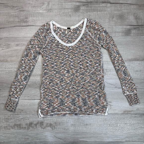 We The Free Multi-Color Sweater Knit Cotton Blend WMNS S/M Crew Neck Long Sleeve - Picture 3 of 5